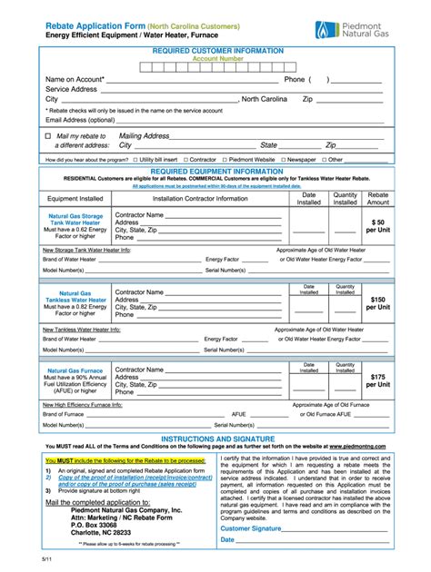 rebate form for gas stove